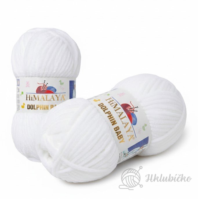 Příze Dolphin Baby 80301 – Bílá