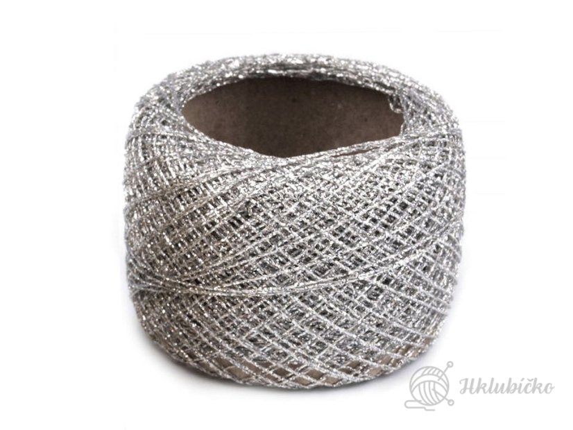 Nitě vyšívací Zlatka 50 m - stříbrná