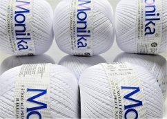 Háčkovací příze Monika – bílá