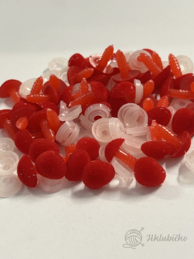 Čumáček samet bezpečnostní červená jahoda11×14 mm