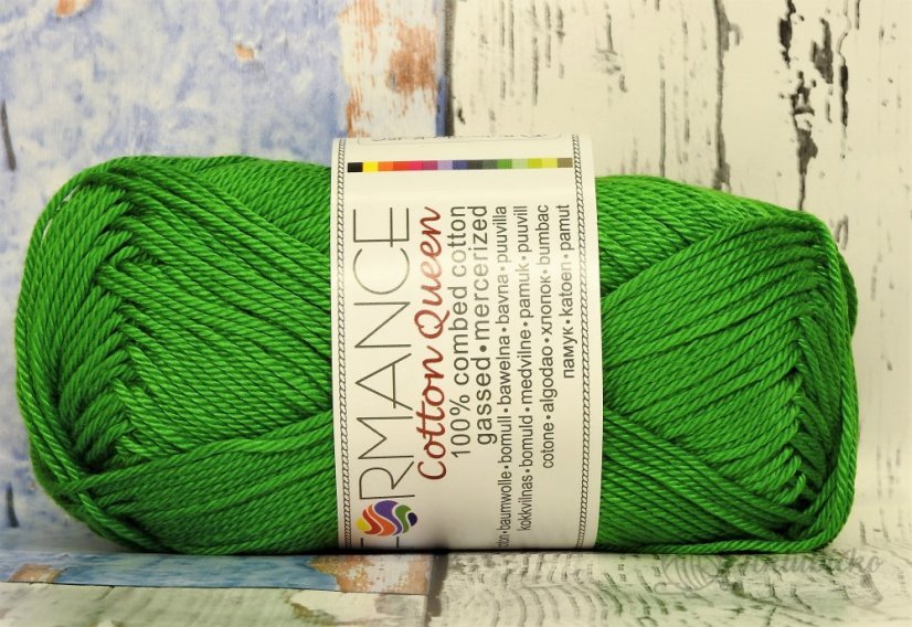 Bavlněná příze Cotton Queen 100% tmavě zelená