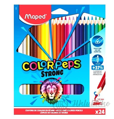 Pastelky trojhranné MAPED "COLOR'PEPS STRONG" sada 18 ks