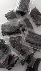 Dřevěné korálky O6 mm  10g tmavě hnědé
