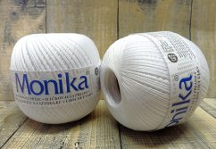 Háčkovací příze Monika – bílá