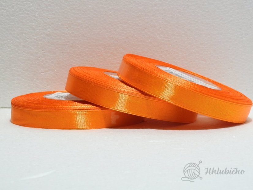 Stuha saténová oranžová12mm/32m Stuha saténová oranžová12mm/32m