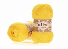 100% Bavlněná příze Bella 110 žlutá