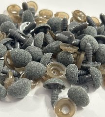 Čumáček samet bezpečnostní šedá 10×12 mm