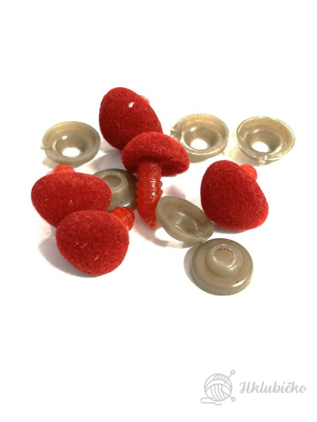 Čumáček samet bezpečnostní 11×14 mm červená tmavší
