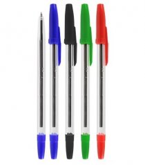 Jednorázové kuličkové pero modré