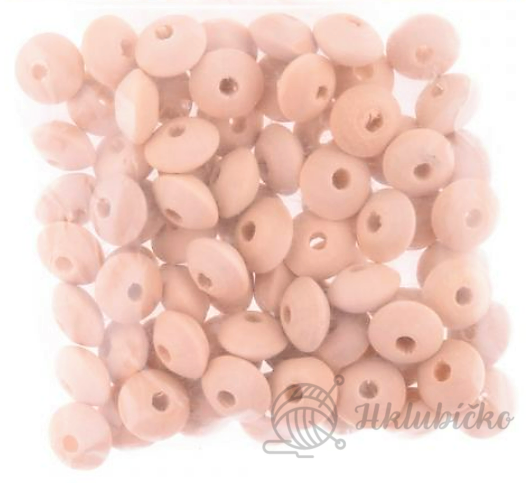 Korálky dřevěné disk  1,4cm , 1ks  přírodní /korálek/
