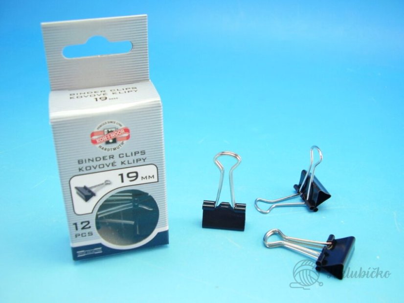 klipy kovové 19 mm 12ks