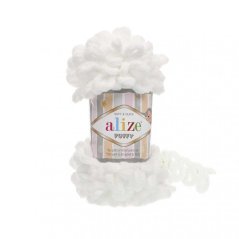 Příze Alize Puffy 55 Bílá