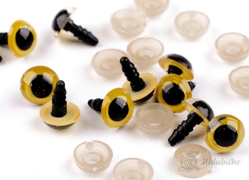 Bezpečnostní oči 10 mm-žlutá Bezpečnostní oči 10 mm-žlutá