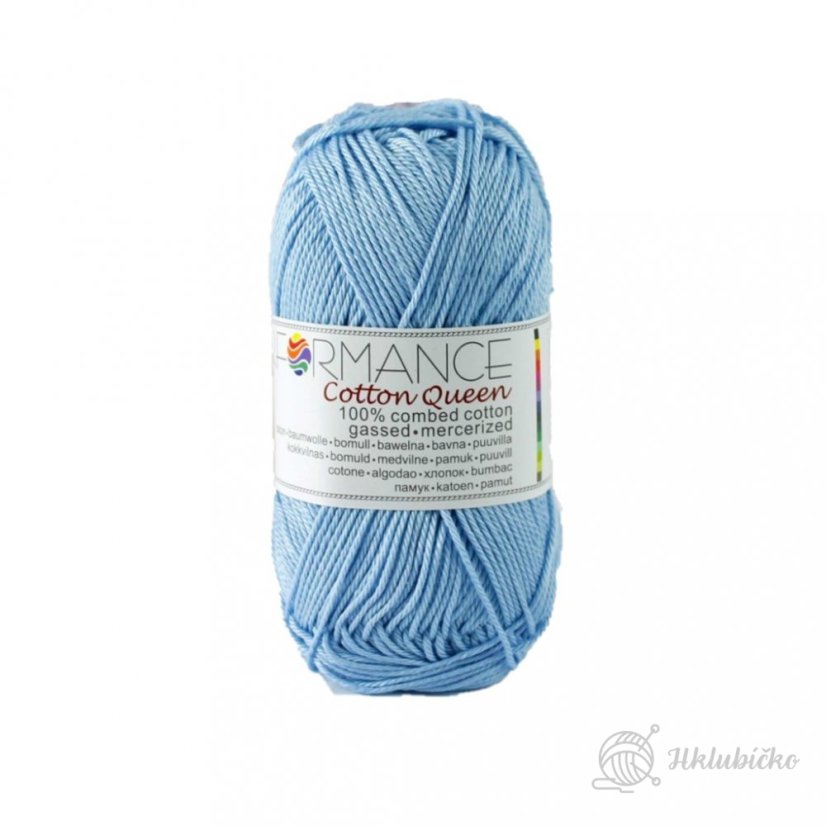 Bavlněná příze Cotton Queen 100% světle modrá