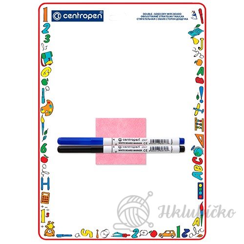 CENTROPEN Stíratelná tabulka A4+2 fixy 7769