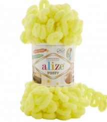 Příze Alize Puffy 552 – neon žlutá