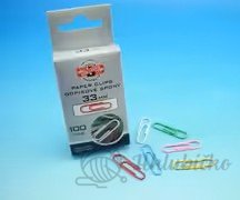 Sponky kancelářské 33 mm barevné