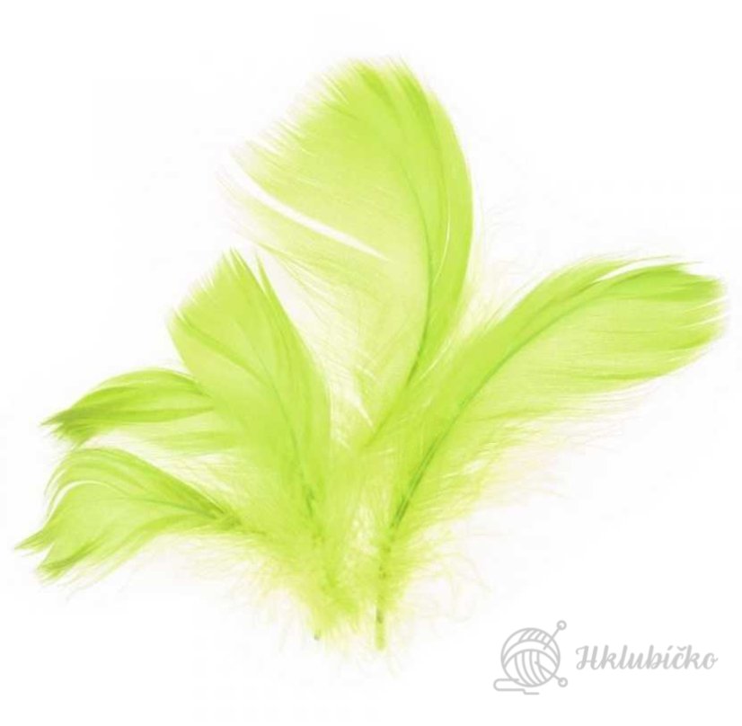Peří 10 g světle zelené