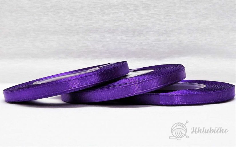 Saténová stuha tmavě fialová Saténová stuha tmavě fialová