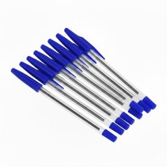 Jednorázové kuličkové pero modré