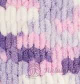 Příze Puffy color 6305 – šeřík fialovo růžovo bílá
