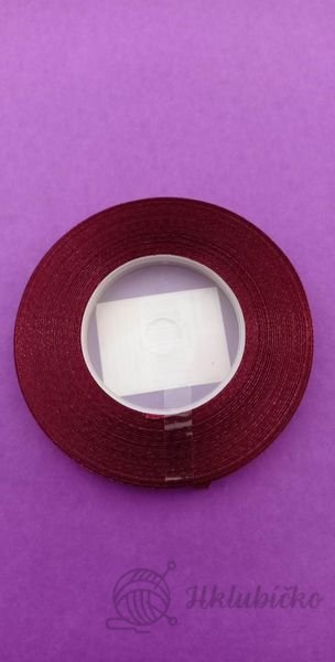 Saténová stuha vínově červená 6mm x 32m Saténová stuha vínově červená 6mm x 32m