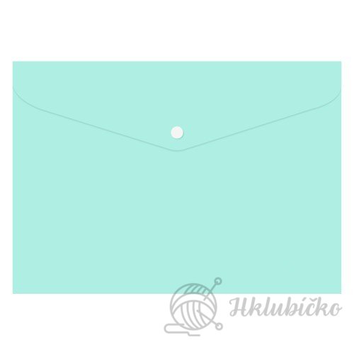 Obal spisový s klopou a drukem A4  pastelová  modrá