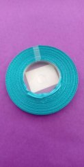 Saténová stuha tyrkys tm.  6mm x 32m