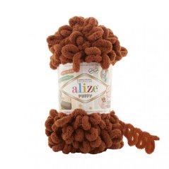 Příze Alize Puffy 597 – Skořicová hněda