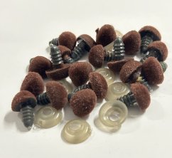 Čumáček samet bezpečnostní kávově hnědá 11×14 mm