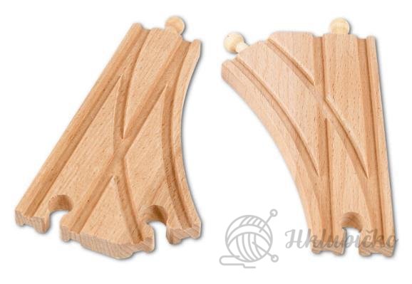 Výhybky pro dřevěné koleje 2ks